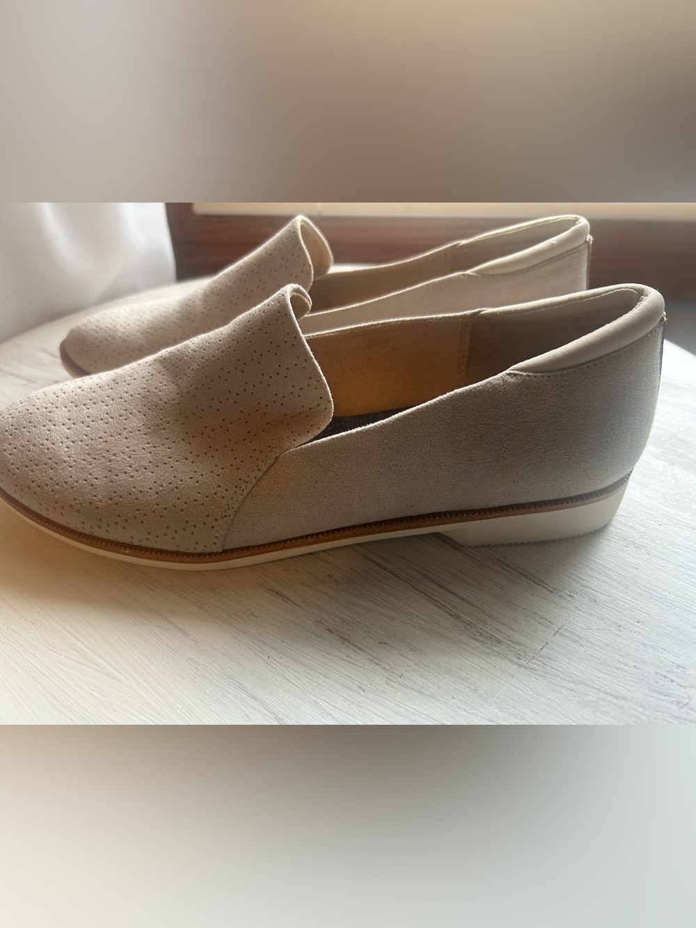 Dr. Scholl's women’s Beige Suede Slip-On Loafers